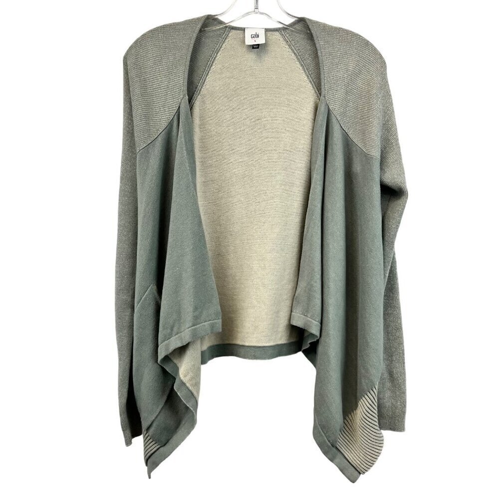 Cabi Women’s Long Sleeve Open Front Cardigan Single Pocket Sage S